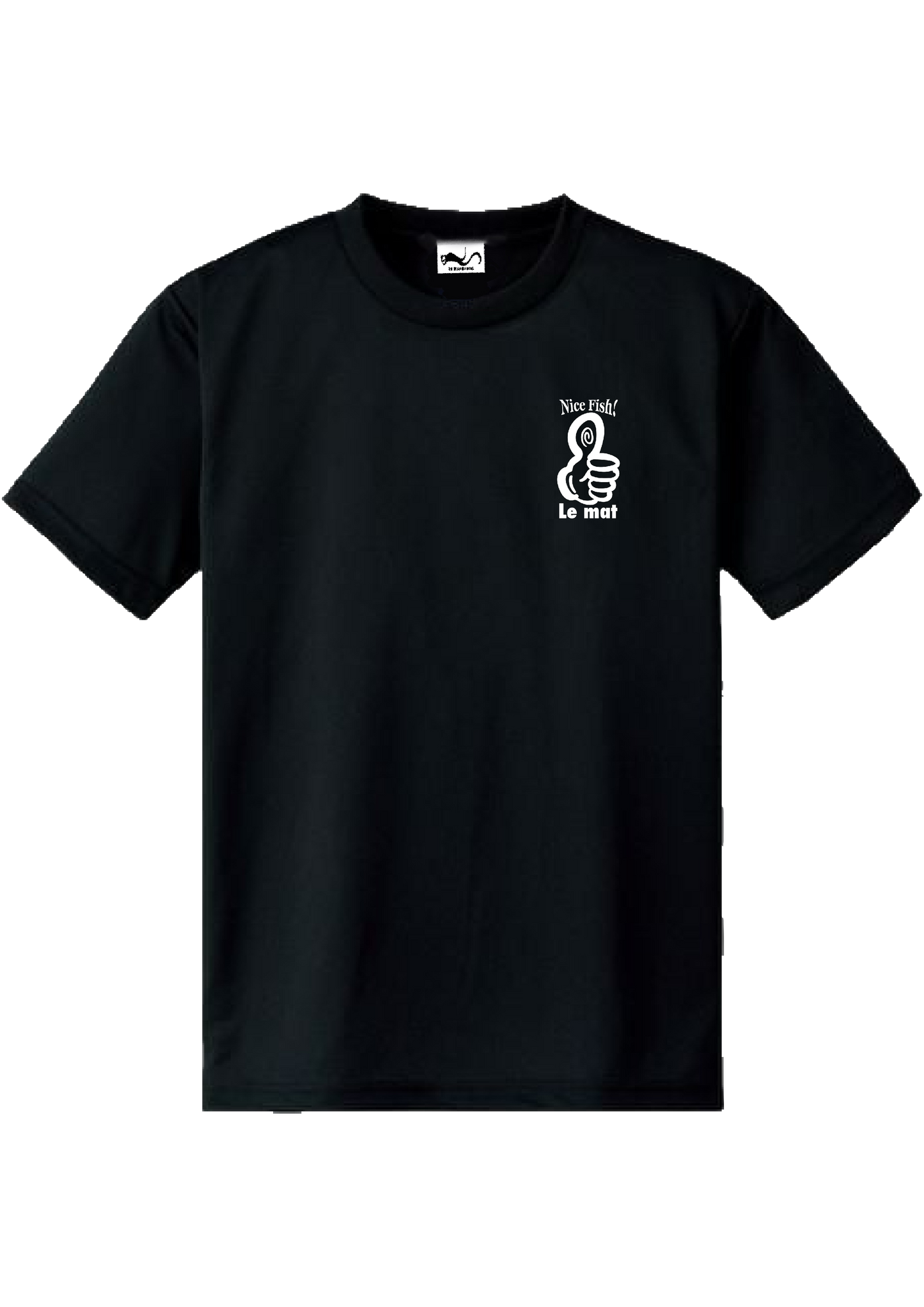 Nice Fish! ロゴ入り ど定番ドライTシャツ