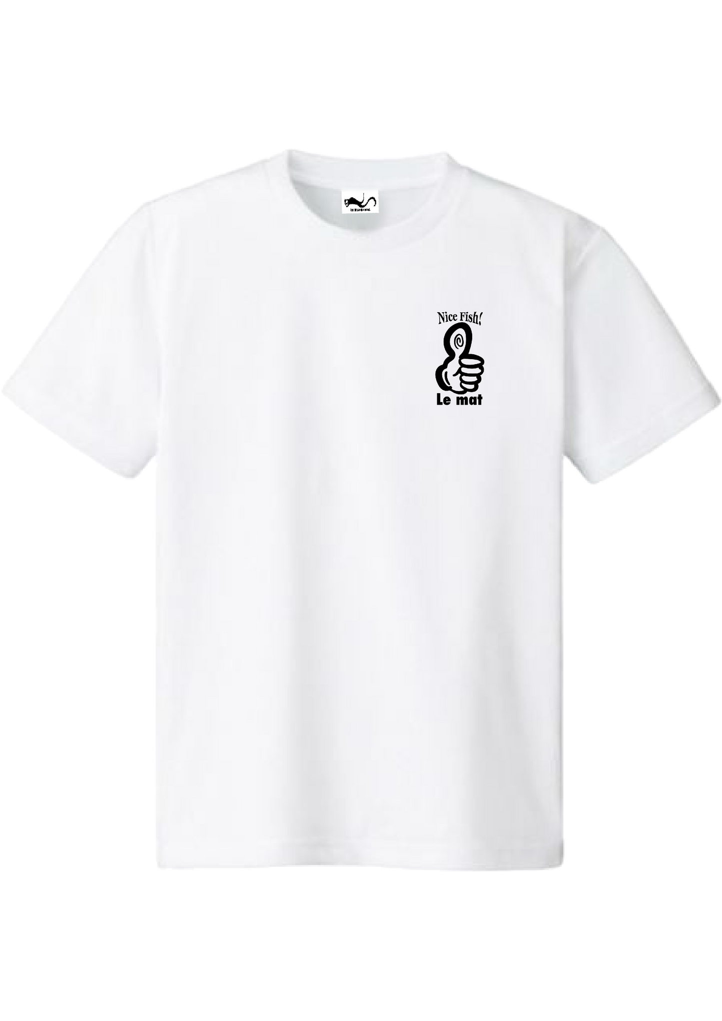 Nice Fish! ロゴ入り ど定番ドライTシャツ