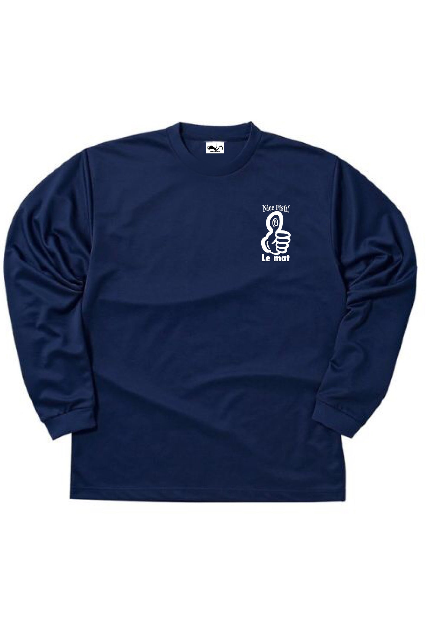Nice Fish! ロゴ入り 長袖ドライTシャツ
